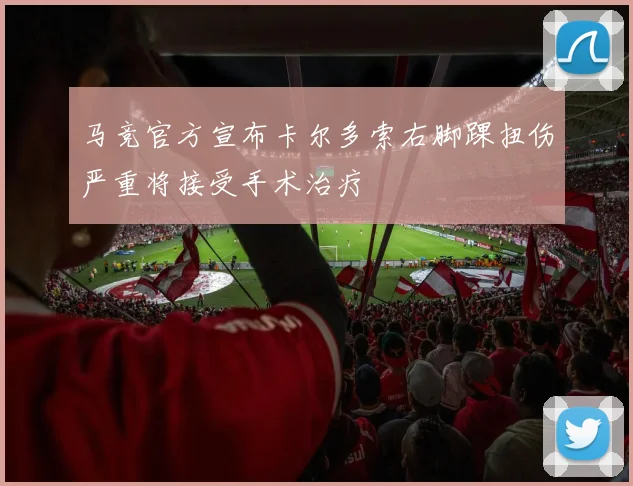 马竞官方宣布卡尔多索右脚踝扭伤严重将接受手术治疗